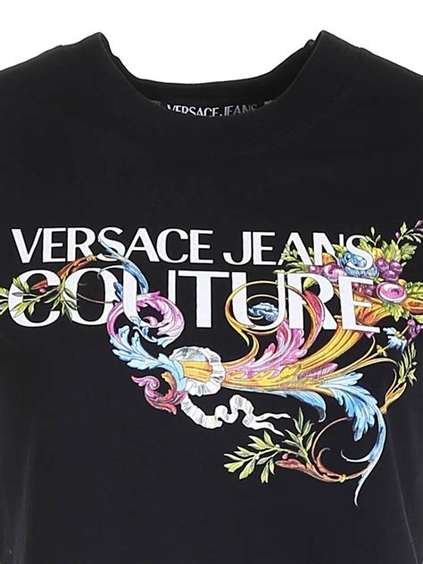 t-shirt versace donna nera|Versace Jeans Couture T.